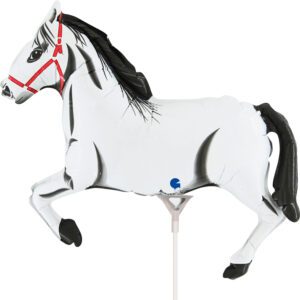 Grabo 14 inch White Horse Mini Foil Balloon