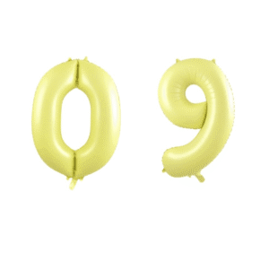 Alpen Decrotex 34 inch Matte Pastel Yellow Foil Numbers