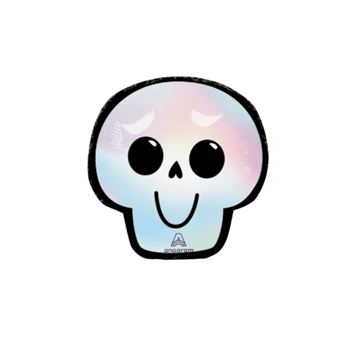 Anagram 14 inch Halloween Bare Bones Skull Mini Foil Balloon