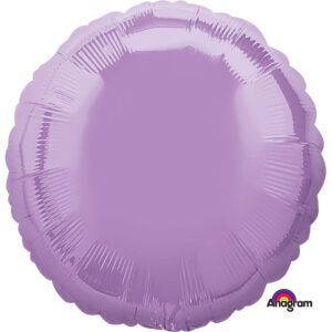 Anagram 18 inch Metallic Pearl Lavender Round Foil Balloon