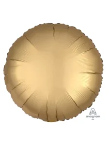 Anagram 18 inch Satin Luxe Gold Round Foil Balloon