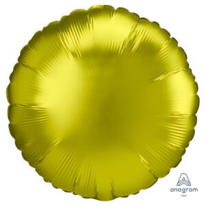 Anagram 18 inch Satin Luxe Lemon Round Foil Balloon