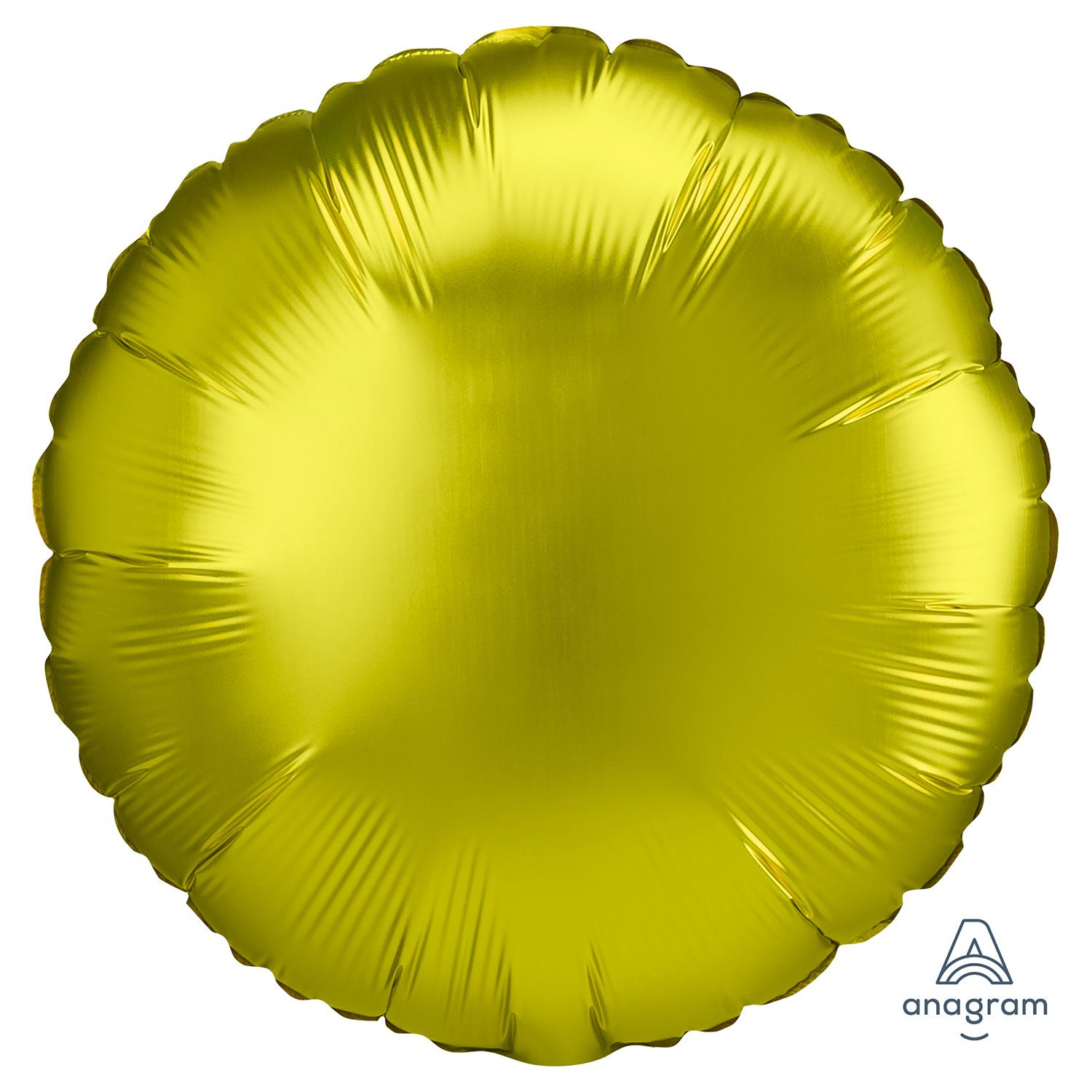 Anagram 18 inch Satin Luxe Lemon Round Foil Balloon