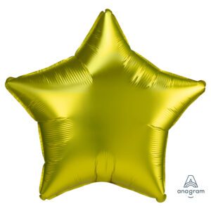Anagram 18 inch Satin Luxe Lemon Star Foil Balloon