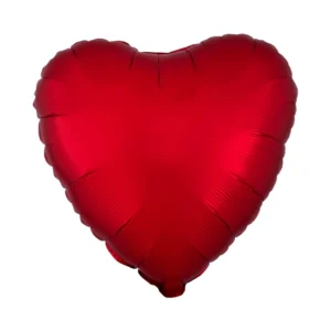 Anagram 18 inch Satin Luxe Sangria Heart Foil Balloon