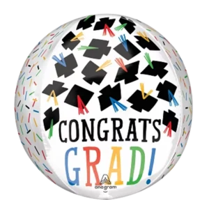 Anagram 16 inch Congrats Grad Orbz Foil Balloon