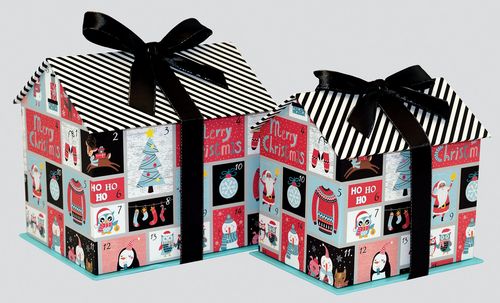 Christmas Nest Of 2 House Boxes