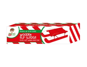 New Elf Wooden Sledge Christmas Decoration