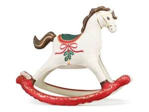 Party Deco 41 inch Red & Green Christmas Rocking Horse Foil Balloon