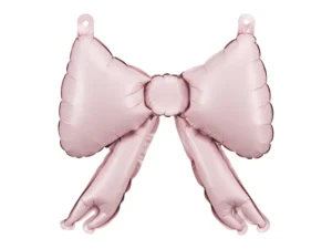 Party Deco 10 inch Powder Pink Garland Bows Foil Balloons (5)
