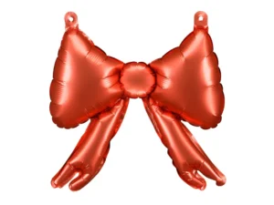 Party Deco 10 inch Red Garland Bows Foil Balloons (5)