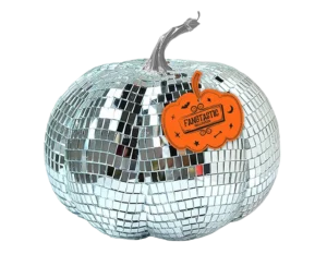 17cm Large Silver Disco Pumpkin