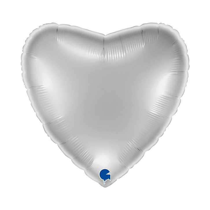 Grabo 22 inch Silver Heart Foil Balloon