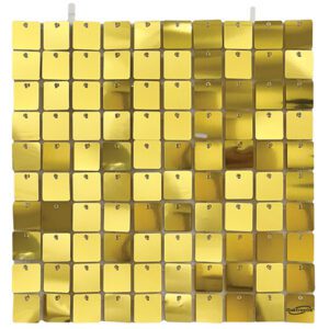 Oaktree Sequin Wall Panel Metallic Light Gold Squares