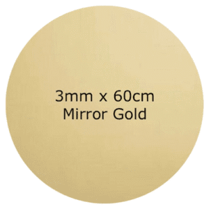 Acrylic Mirror Gold Round 600mm Disc (No Holes)