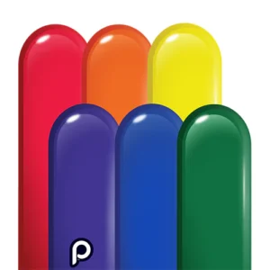 Prima Classic Rainbow Assortment Colors 260 Nozzle Up Modelling Latex Balloons (50pk)