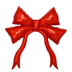 New 47 inch Metallic Red Bow Foil Balloon