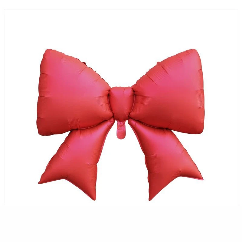 B4U 38.58 × 29.53 inch Red Bow Foil Balloon (Air Fill & Helium)