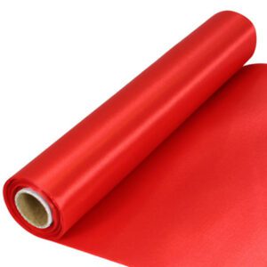 Oaktree Eleganza Red Satin Fabric 29cm x 20m Roll