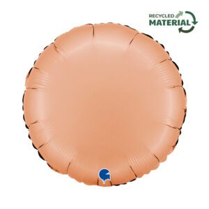 Grabo 18 inch Round Satin Peach Foil Balloon