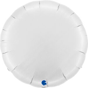 Grabo 36 inch Satin White Round Foil Balloon