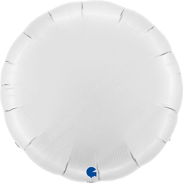 Buy Grabo 36 inch Satin White Round Foil Balloon | Balloons4u