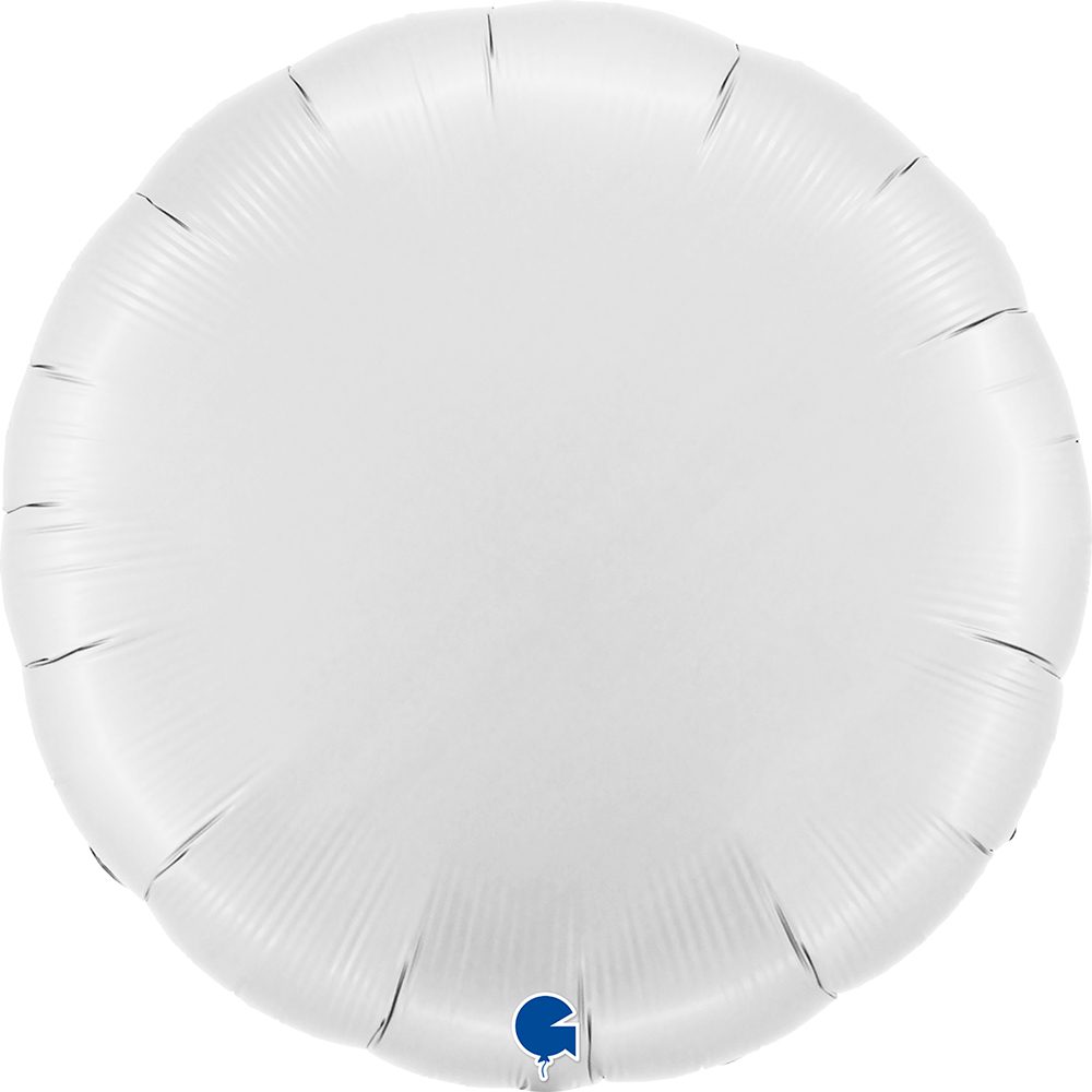 Grabo 36 inch Satin White Round Foil Balloon