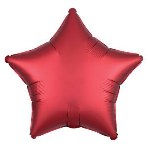Anagram 18 inch Satin Luxe Sangria Star Foil Balloon