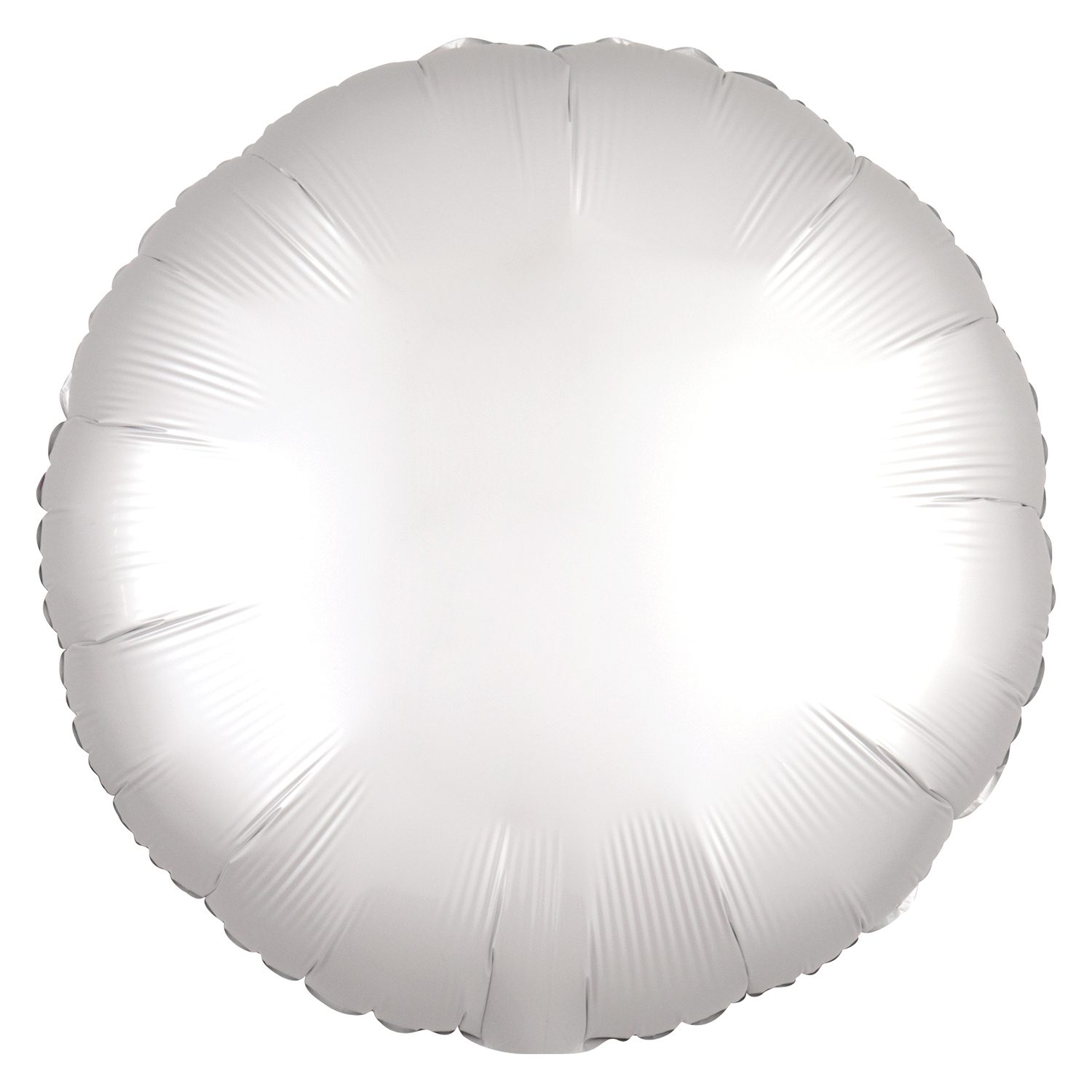 Anagram 18 inch Satin Luxe White Round Foil Balloon