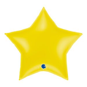 Grabo 36 inch Pastel Yellow Star Foil Balloon