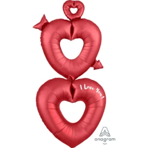 Anagram 63 inch Satin Open Heart Giant Multi-Balloon Foil Balloon