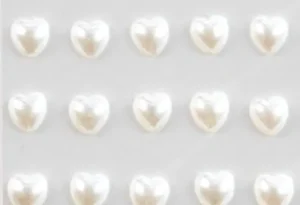 Eleganza Craft Stickers 6mm x 140 Pearl Hearts No.61 (10pk)