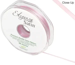 Eleganza Lt Pink 3mm x 50m Satin Ribbon