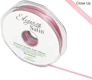 Eleganza Classic Pink 3mm x 50m Satin Ribbon
