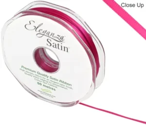 Eleganza Fuchsia 3mm x 50m Satin Ribbon