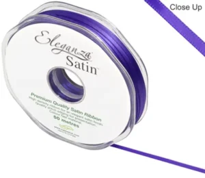 Eleganza Purple 3mm x 50m Satin Ribbon