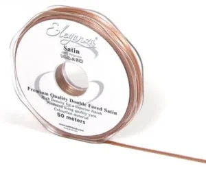 Eleganza Deep Rose Gold 3mm x 50m Satin Ribbon