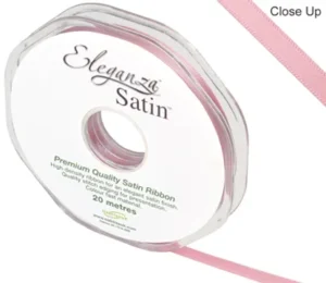 Eleganza Classic Pink 6mm x 20m Satin Ribbon