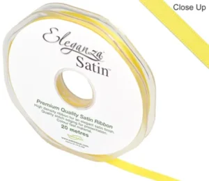 Eleganza Yellow 6mm x 20m Satin Ribbon