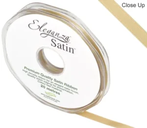 Eleganza Gold 6mm x 20m Satin Ribbon