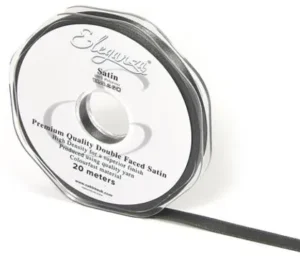 Eleganza Graphite 6mm x 20m Satin Ribbon