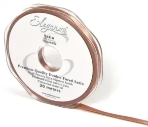 Eleganza Deep Rose Gold 6mm x 20m Satin Ribbon