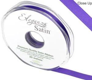 Eleganza Purple 10mm x 20m Satin Ribbon