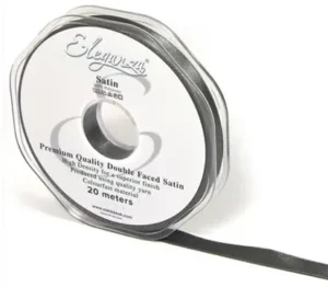 Eleganza Graphite 10mm x 20m Satin Ribbon