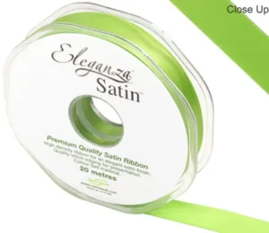 Eleganza Satin Pistachio 15mm x 20m Satin Ribbon