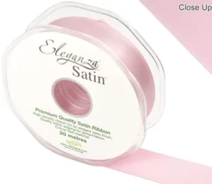 Eleganza Lt Pink 25mm x 20m Satin Ribbon