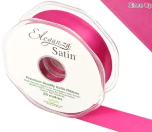 Eleganza Fuchsia 25mm x 20m Satin Ribbon