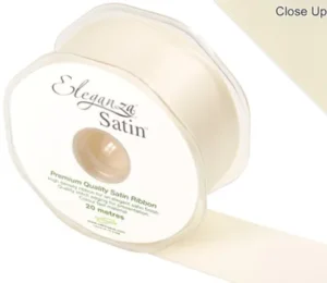 Eleganza Cream 38mm x 20m Satin Ribbon