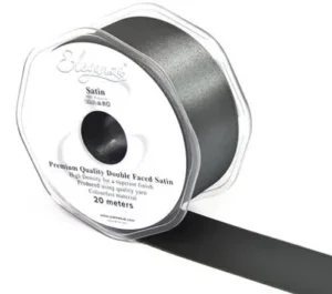 Eleganza Graphite 38mm x 20m Satin Ribbon