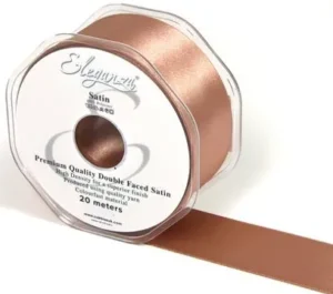 Eleganza Deep Rose Gold 38mm x 20m Satin Ribbon